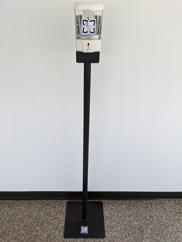 Picture of Auto contactless hand gel dispenser on foot