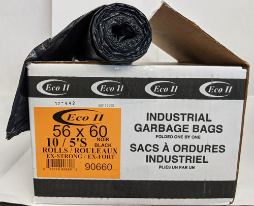 Picture of Garbage bag black in roll, 56x60 X-strong