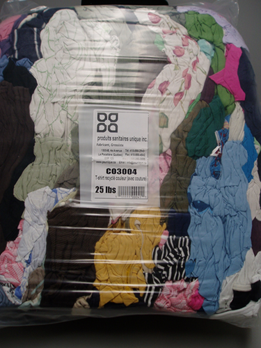 Photo de T-shirt recyclé couleur (avec couture)