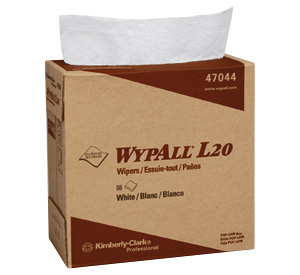 Picture of 47044, Wypall wiper L20 white 9.1x16.8'' box